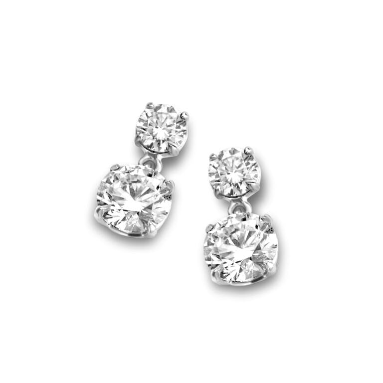 witgoud oorknoppen met diamant SC Highlights Diamonds - #1