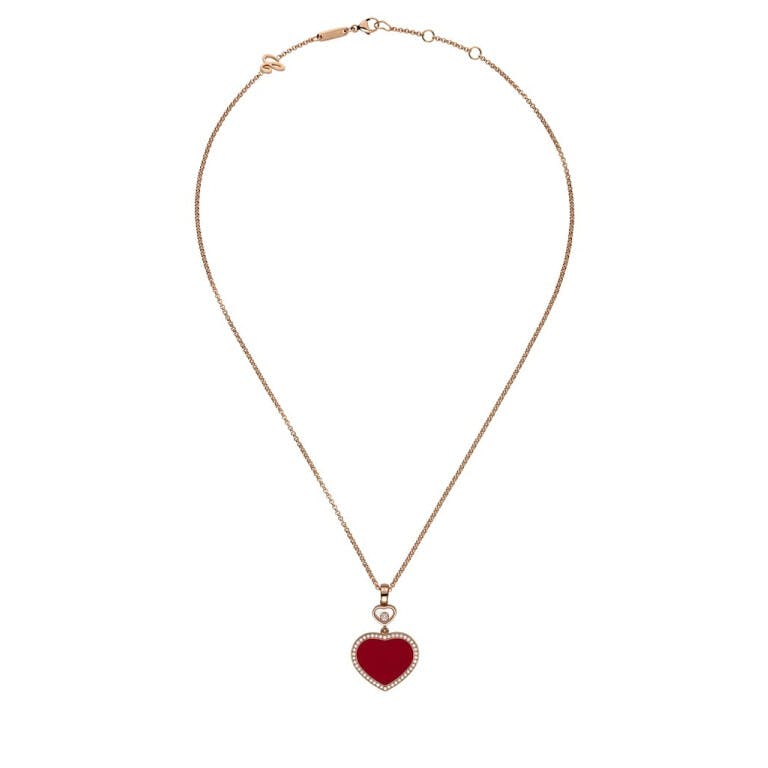 Chopard Happy Diamonds Happy Hearts collier met hanger roodgoud met diamant - undefined - #1