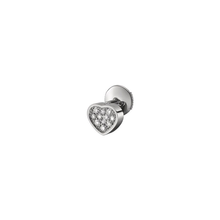 Chopard Happy Diamonds Happy Hearts oorknoppen witgoud met diamant - undefined - #1