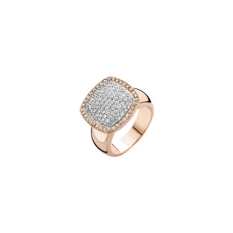 Tirisi Jewelry Milano Due ring rosé/wit goud met diamant - undefined - #1