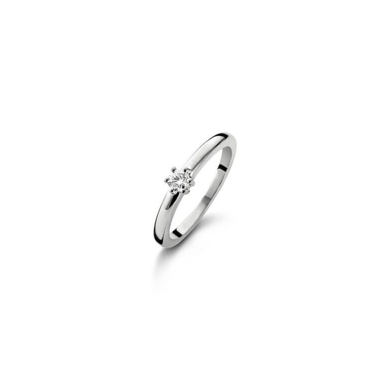 witgoud solitair ring met diamant Schaap en Citroen Diamonds - #2