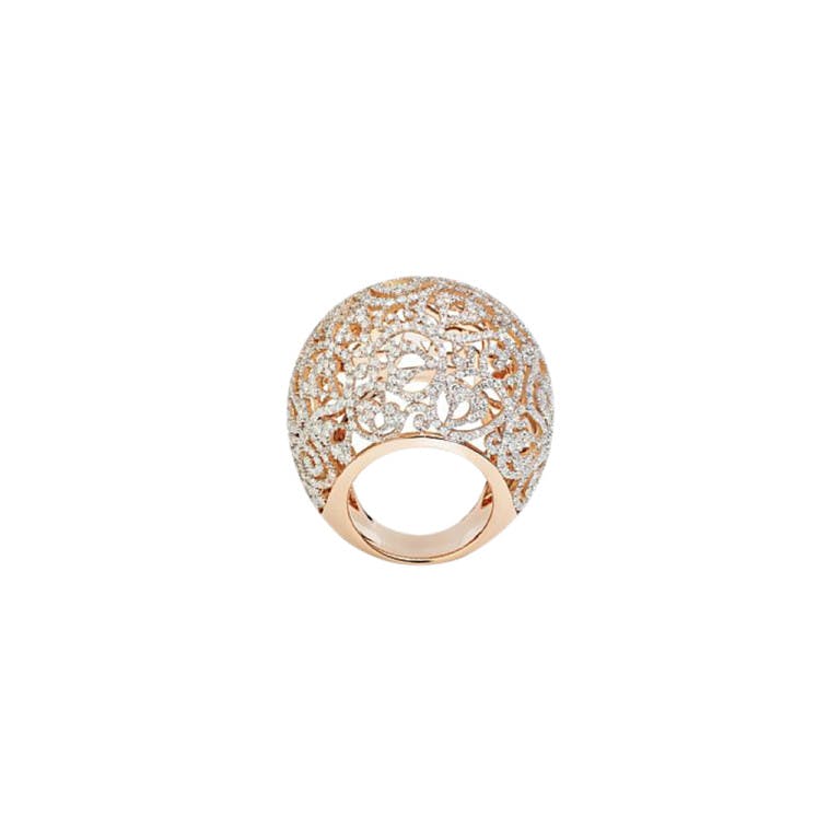 Pomellato Arabesque ring roodgoud met diamant