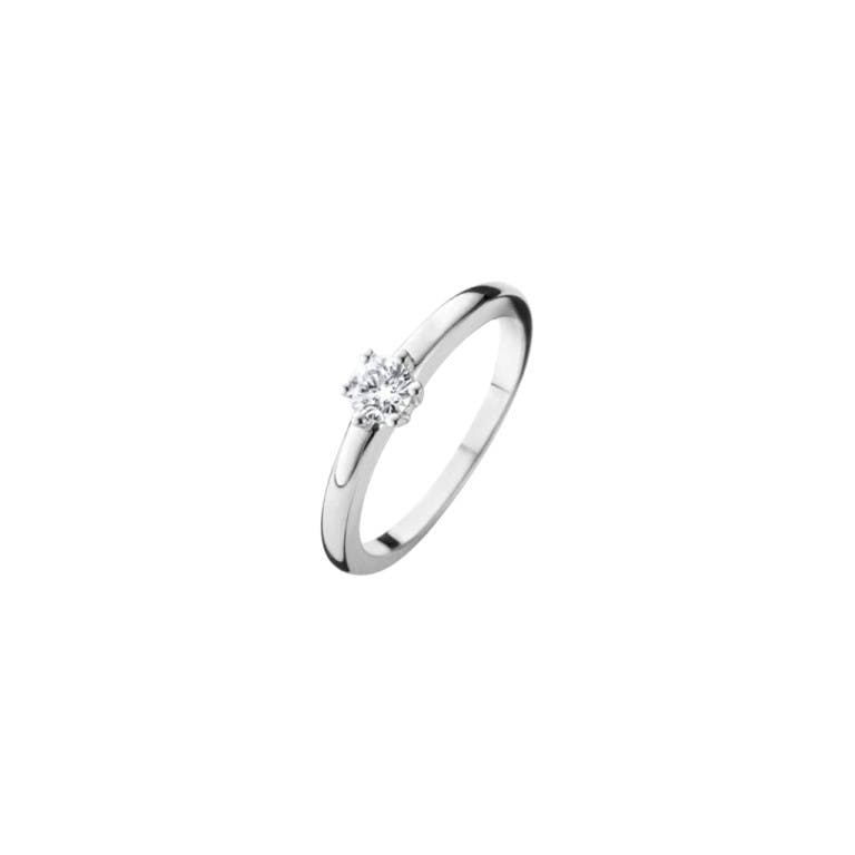 witgoud solitair ring met diamant Schaap en Citroen Diamonds - #1