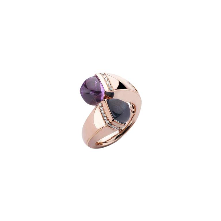 roodgoud ring met diamant Schaap en Citroen Colours - #1