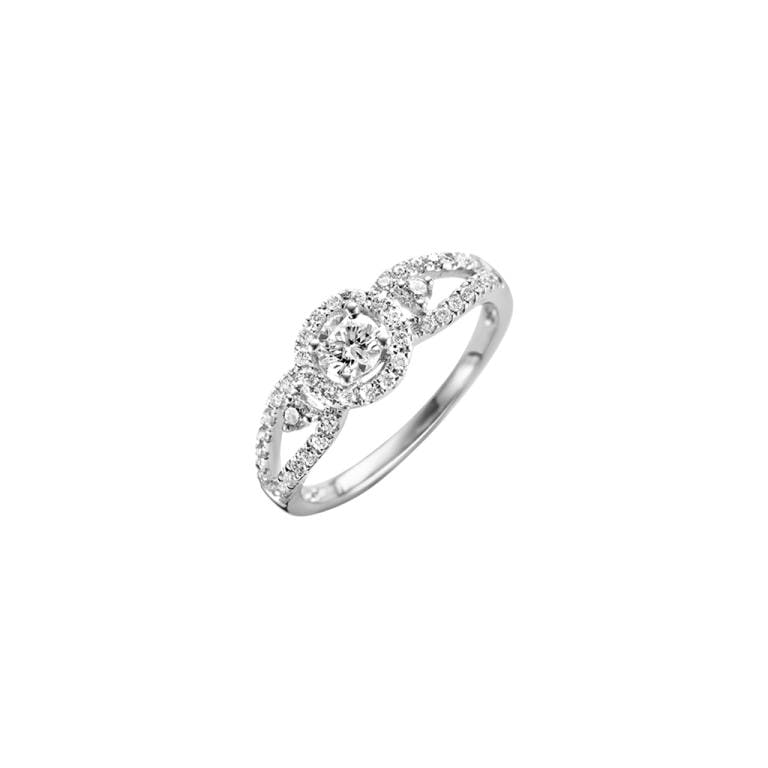 witgoud solitair ring met diamant Schaap en Citroen Diamonds - #1