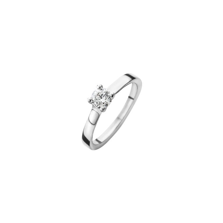 witgoud solitair ring met diamant Schaap en Citroen Diamonds - #1