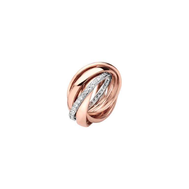 rosé/wit goud ring met diamant Schaap en Citroen Diamonds - #1