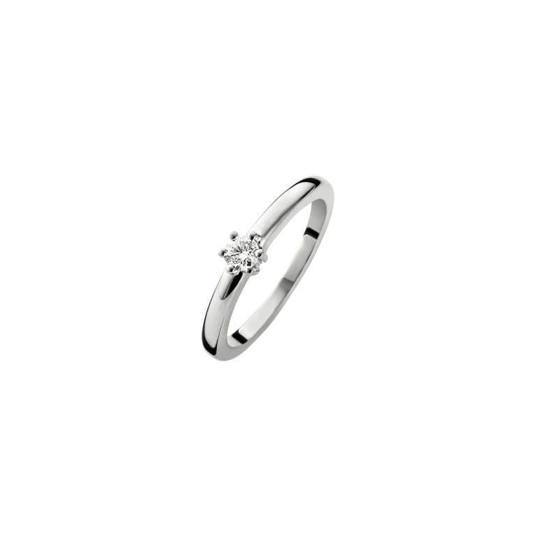 witgoud solitair ring met diamant Schaap en Citroen Diamonds - #1