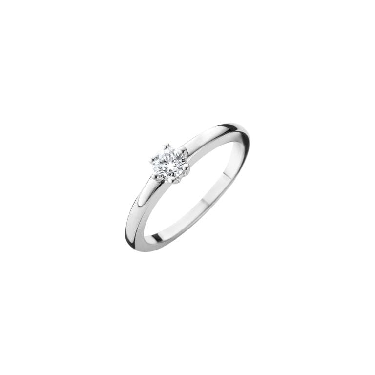 witgoud solitair ring met diamant Schaap en Citroen Diamonds - #1