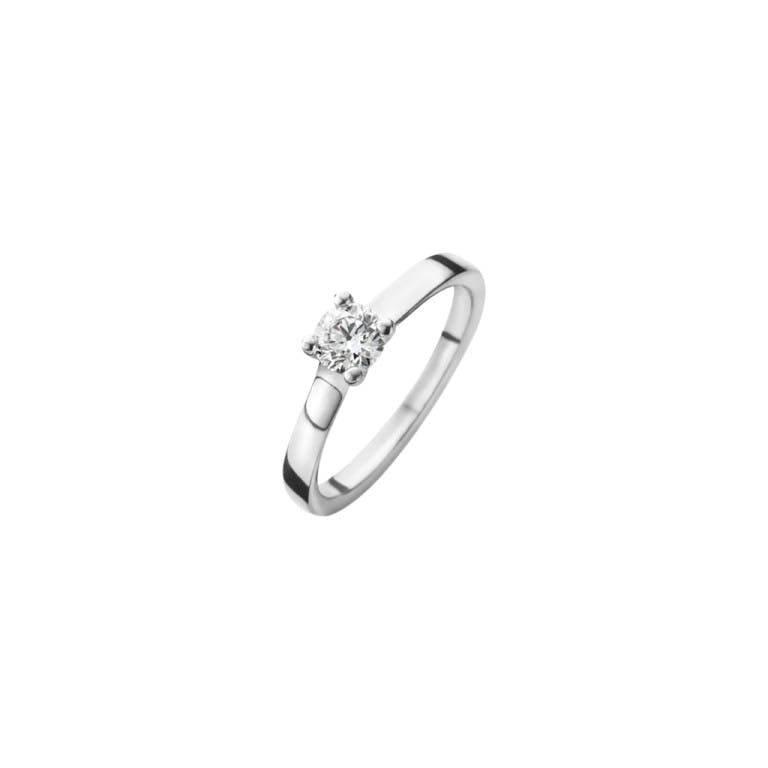 witgoud solitair ring met diamant Schaap en Citroen Diamonds - #1