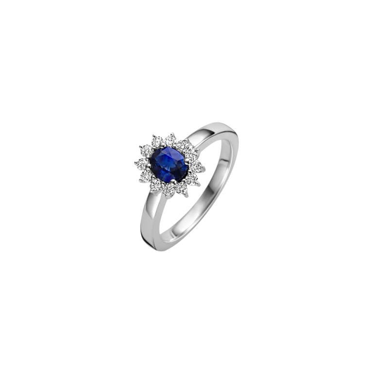 witgoud entourage ring met diamant Schaap en Citroen Colours - #1