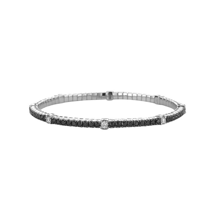 witgoud flexibele armband met diamant Schaap en Citroen Diamonds - #1