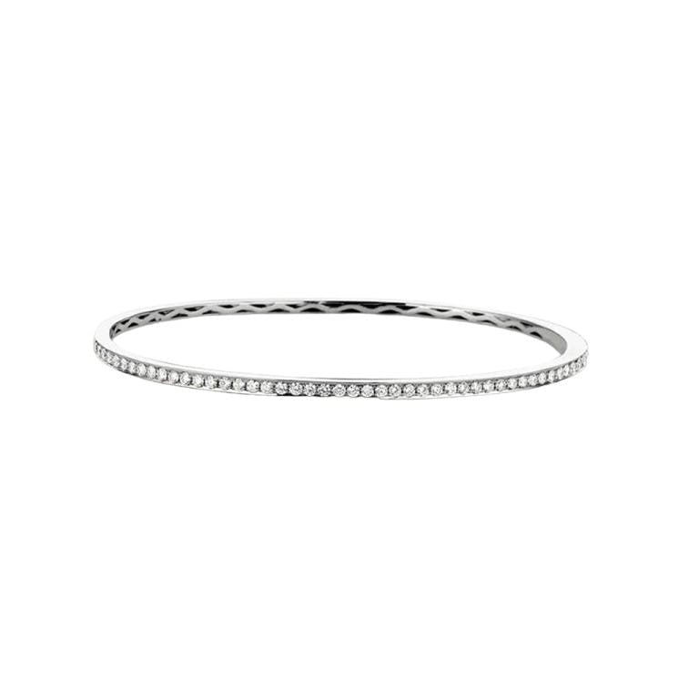 witgoud gladde armband met diamant Schaap en Citroen Diamonds - #1