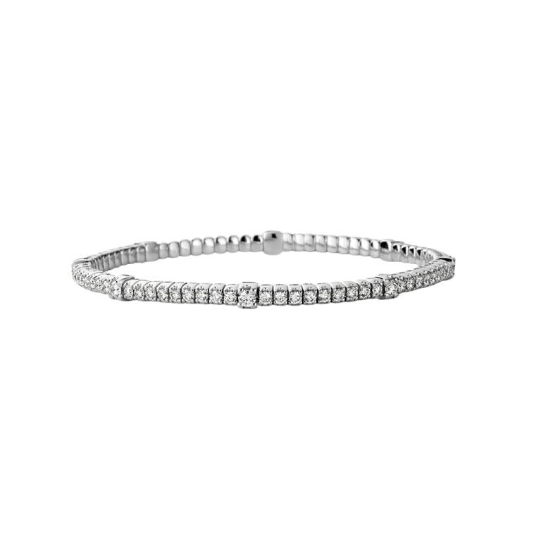 witgoud flexibele armband met diamant Schaap en Citroen Diamonds - #1