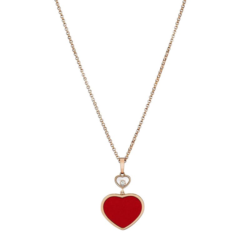 Chopard Happy Diamonds Happy Hearts collier met hanger roodgoud met diamant - 797482-5801 - #1