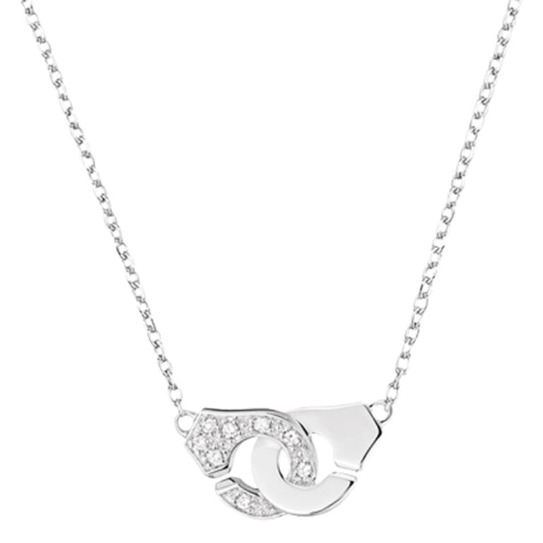 dinh van Menottes collier witgoud met diamant - undefined - #2