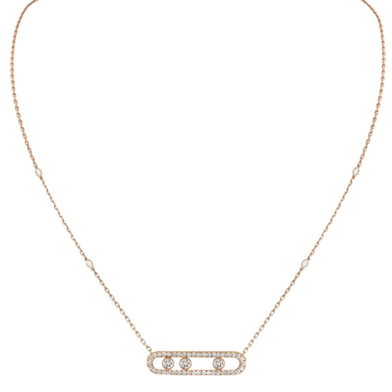 Messika Move Classic collier met hanger roodgoud met diamant - 3994 - #1