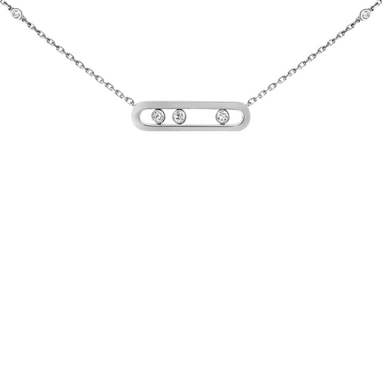 Messika Move collier met hanger witgoud met diamant - undefined - #2