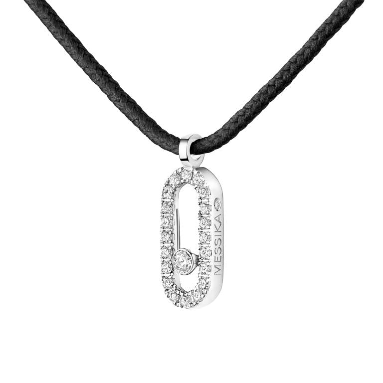 Messika Move Uno collier witgoud met diamant - 14142 - #2