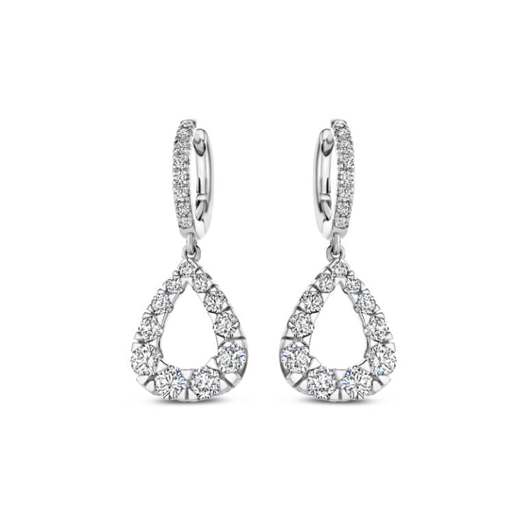 witgoud oorhangers met diamant Schaap en Citroen Diamonds - #1