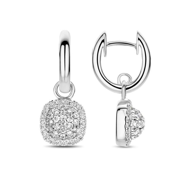 Tirisi Jewelry Milano Sweeties oorhangers witgoud met diamant - TE9324DW - #2