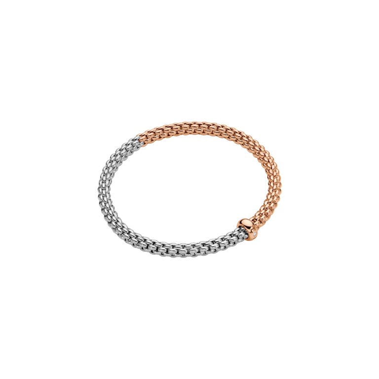 Fope Solo flexibele armband rosé/wit goud met diamant - 01M06B2_BB_1_XRX_00M - #1