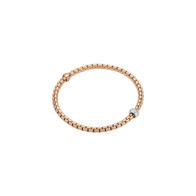 Fope Eka flexibele armband rosé/wit goud met diamant - 73101BX_BB_R_XBX_00L - #1