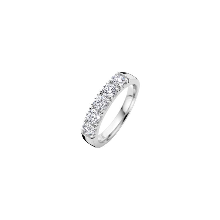 witgoud alliance ring met diamant Schaap en Citroen Diamonds - #1