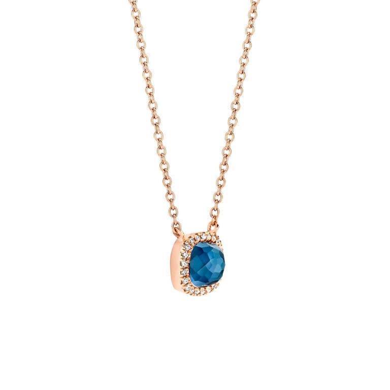 Tirisi Jewelry Milano Sweeties collier met hanger entourage roodgoud met diamant - undefined - #3
